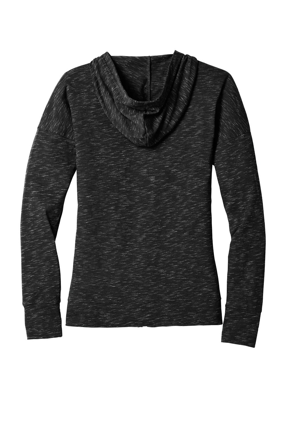 District Womens Medal Full Zip Hooded Sweatshirt Hoodie w/ Pockets - Black  Buy new Clothing District