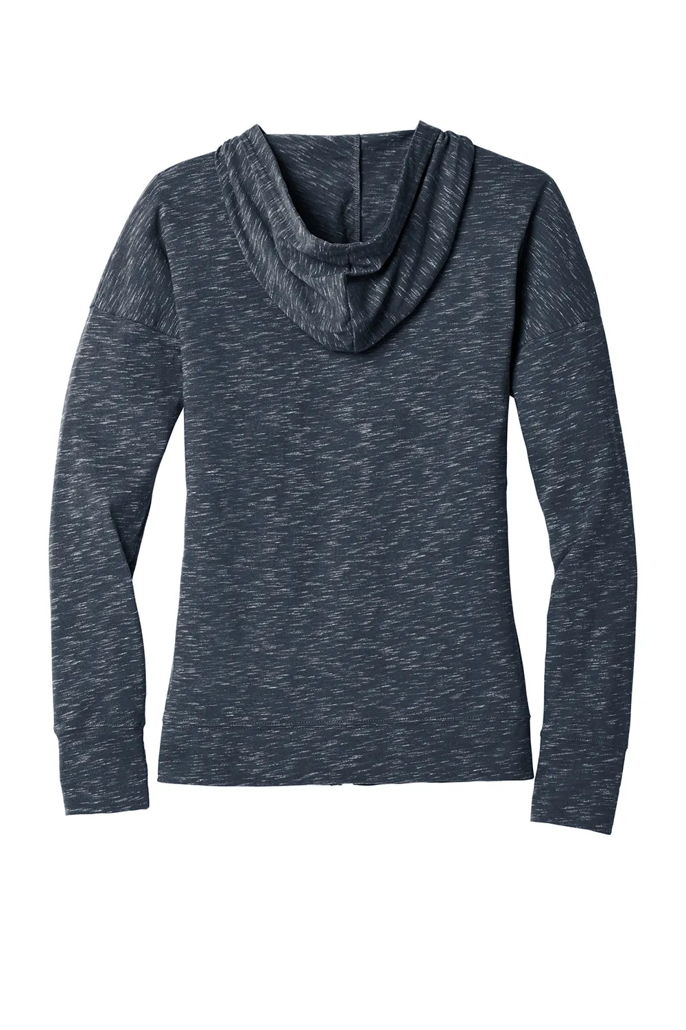 District Womens Medal Full Zip Hooded Sweatshirt Hoodie w/ Pockets - New Navy Blue  Buy new Clothing District