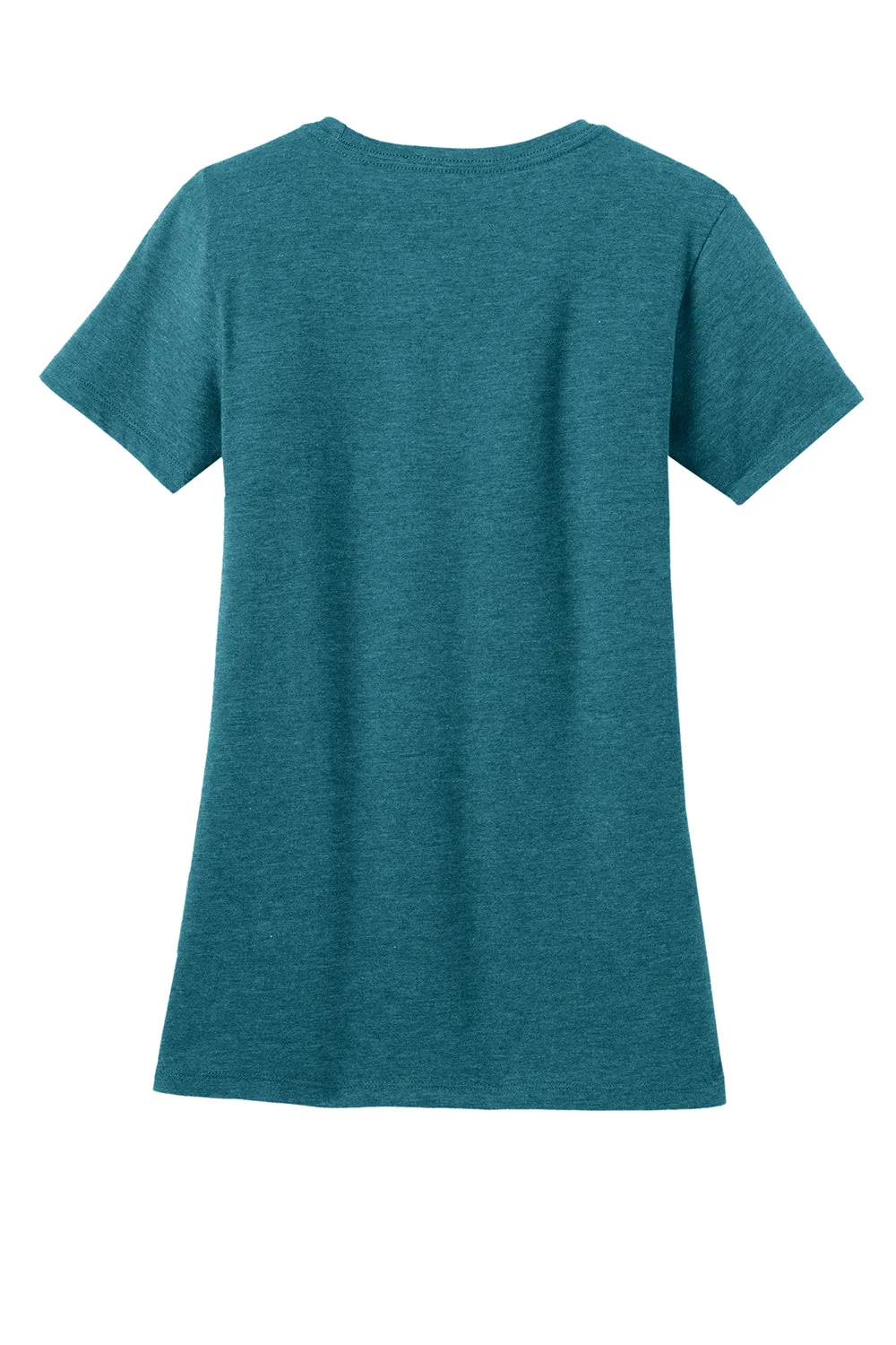 District Womens Perfect Blend Short Sleeve Crewneck T-Shirt - Heather Teal Green  Buy new Clothing District
