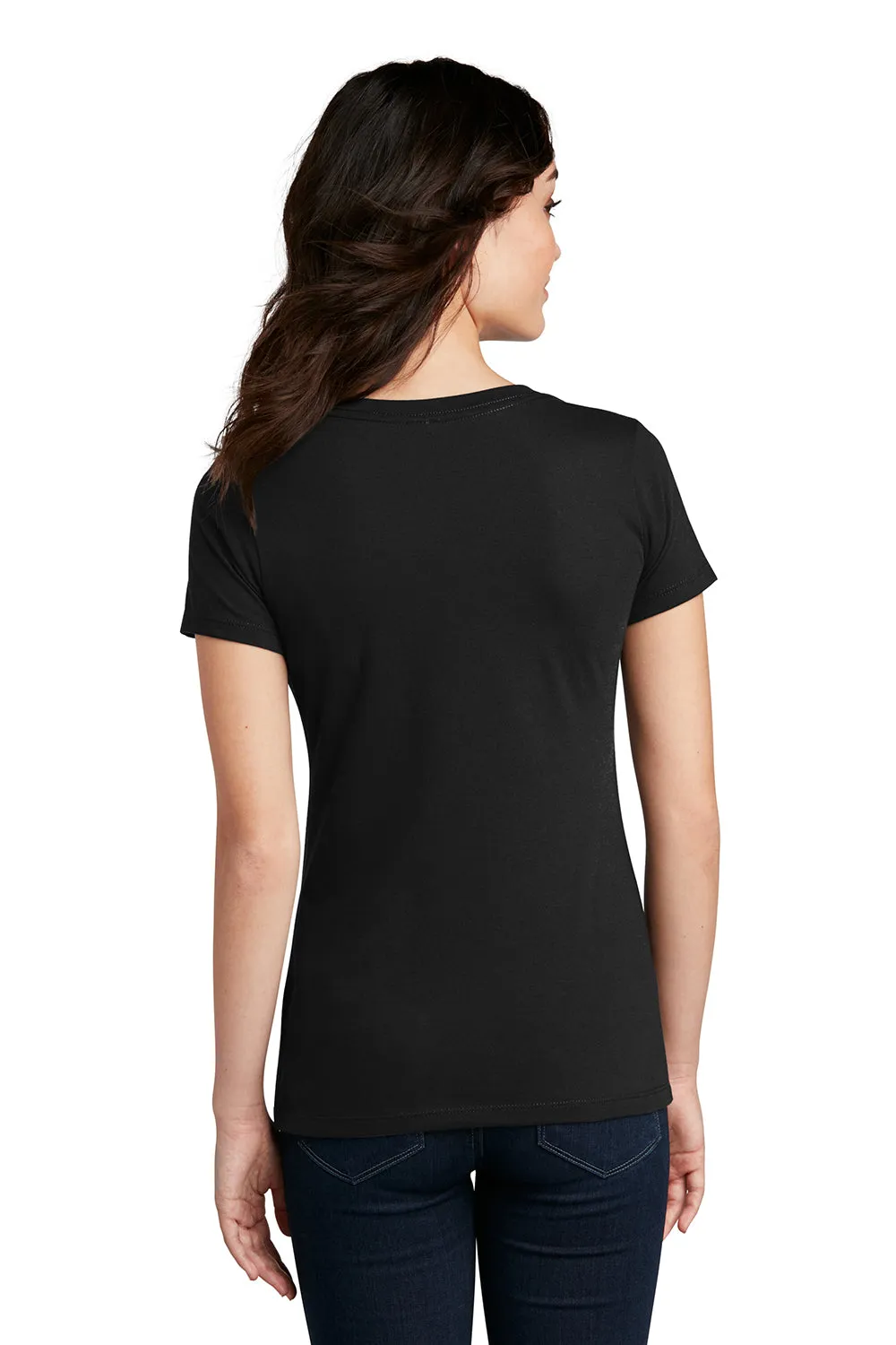 District Womens Perfect Blend Short Sleeve V-Neck T-Shirt - Black  Buy new Clothing District