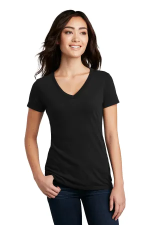District Womens Perfect Blend Short Sleeve V-Neck T-Shirt - Black  Buy new Clothing District