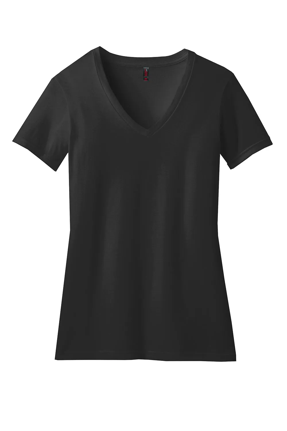 District Womens Perfect Blend Short Sleeve V-Neck T-Shirt - Black  Buy new Clothing District