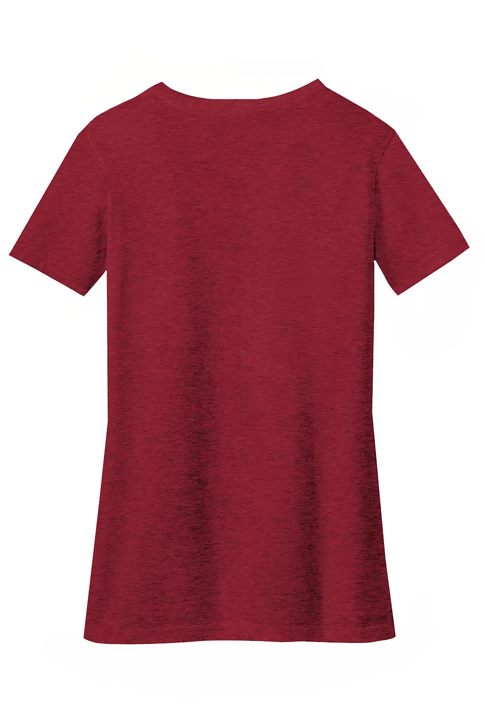 District Womens Perfect Blend Short Sleeve V-Neck T-Shirt - Red Fleck  Buy new Clothing District