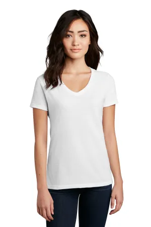 District Womens Perfect Blend Short Sleeve V-Neck T-Shirt - White  Buy new Clothing District