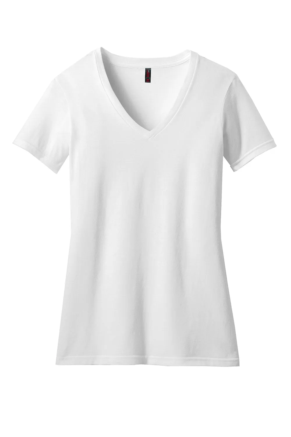 District Womens Perfect Blend Short Sleeve V-Neck T-Shirt - White  Buy new Clothing District