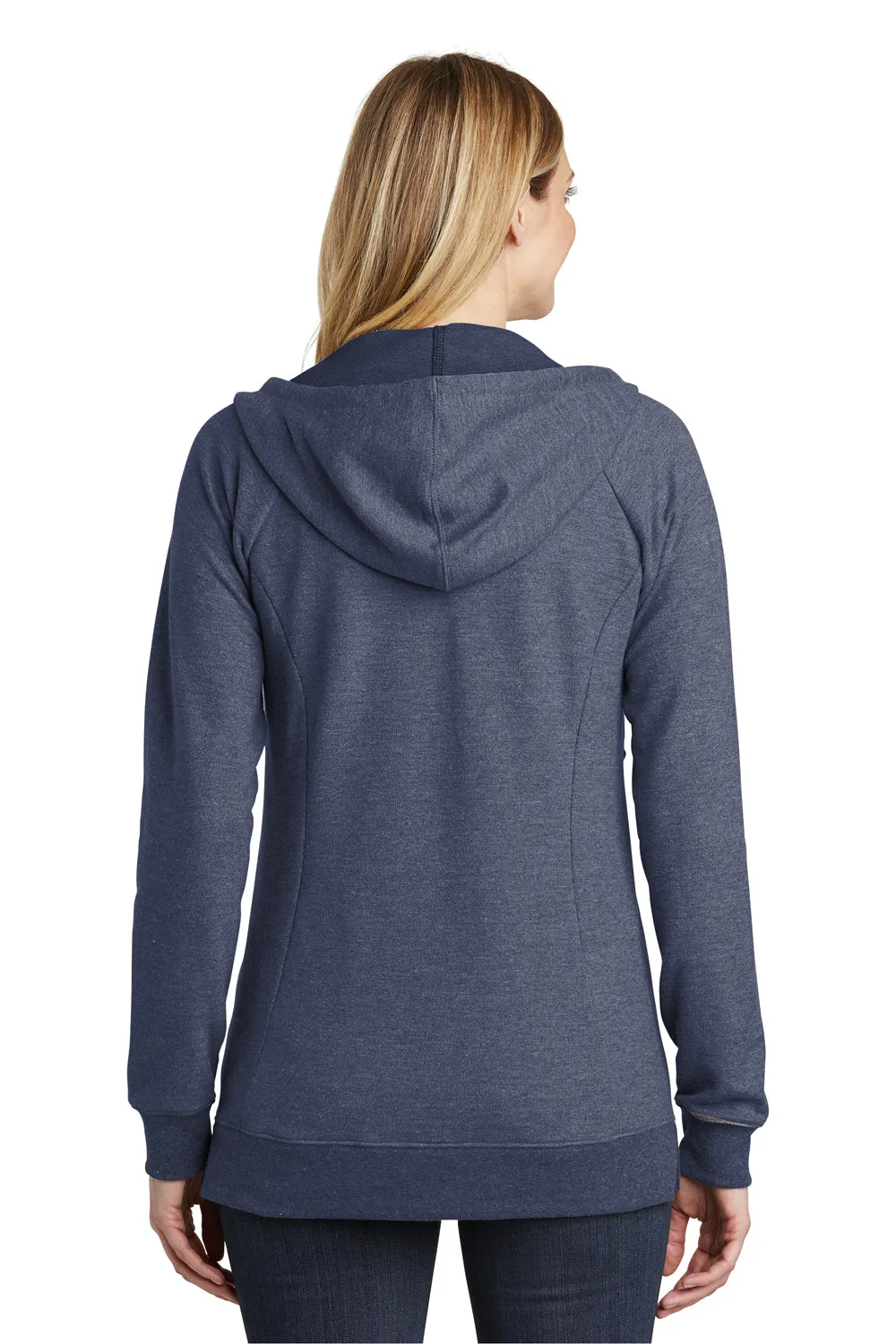 District Womens Perfect French Terry Full Zip Hooded Sweatshirt Hoodie w/ Pockets - New Navy Blue - Closeout  Buy new Clothing District