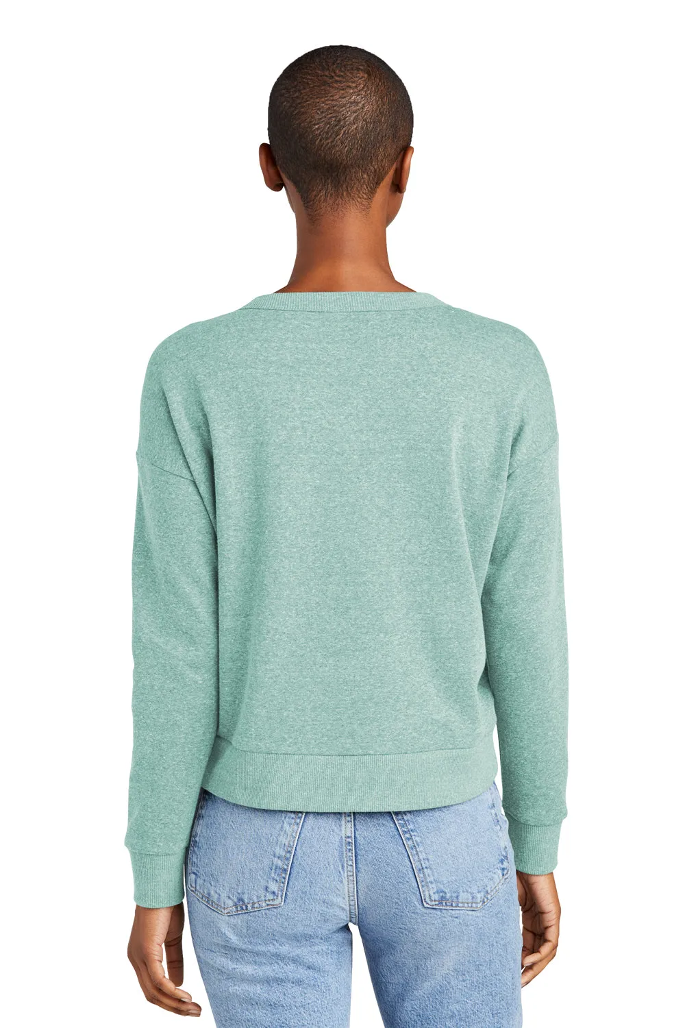 District Womens Perfect Tri Fleece V-Neck Sweatshirt - Heather Eucalyptus Blue  Buy new Clothing District