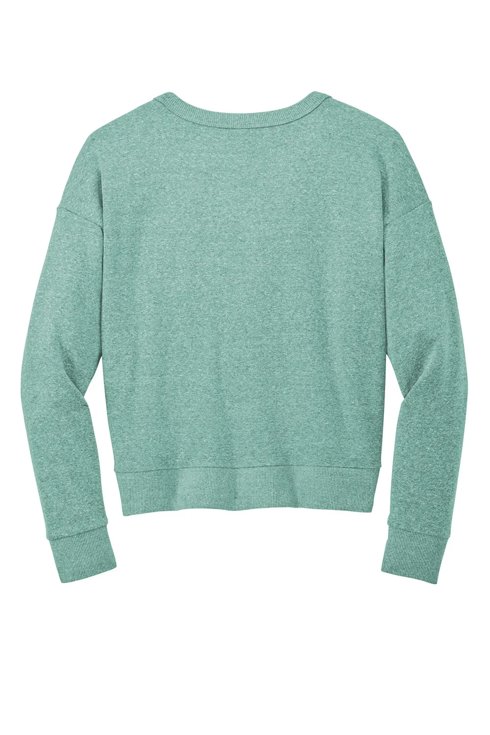 District Womens Perfect Tri Fleece V-Neck Sweatshirt - Heather Eucalyptus Blue  Buy new Clothing District