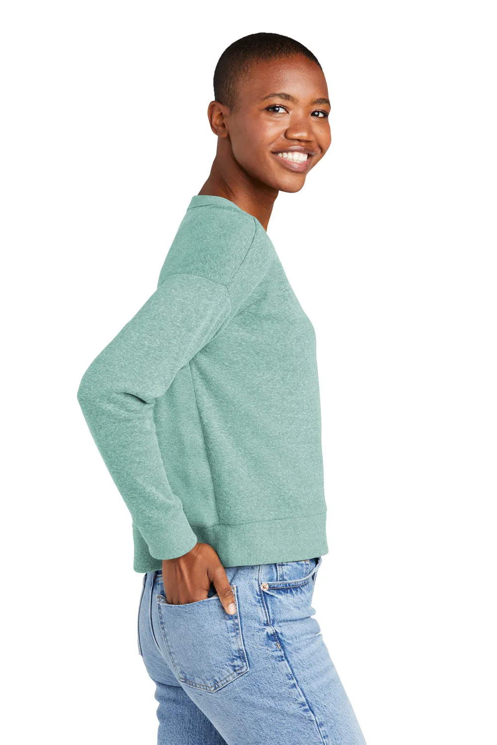 District Womens Perfect Tri Fleece V-Neck Sweatshirt - Heather Eucalyptus Blue  Buy new Clothing District
