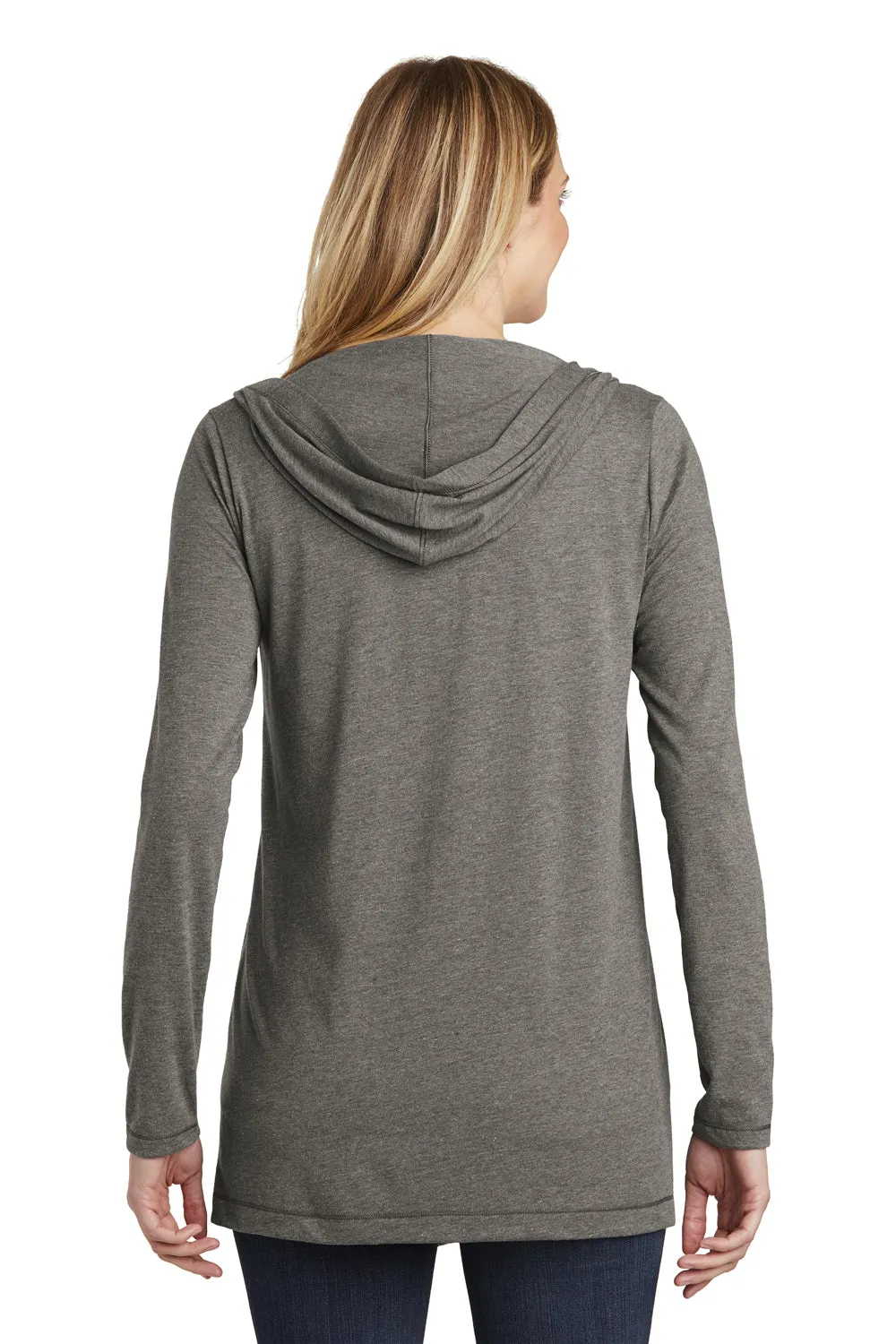 District Womens Perfect Tri Hooded Cardigan Sweater - Grey Frost  Buy new Clothing District