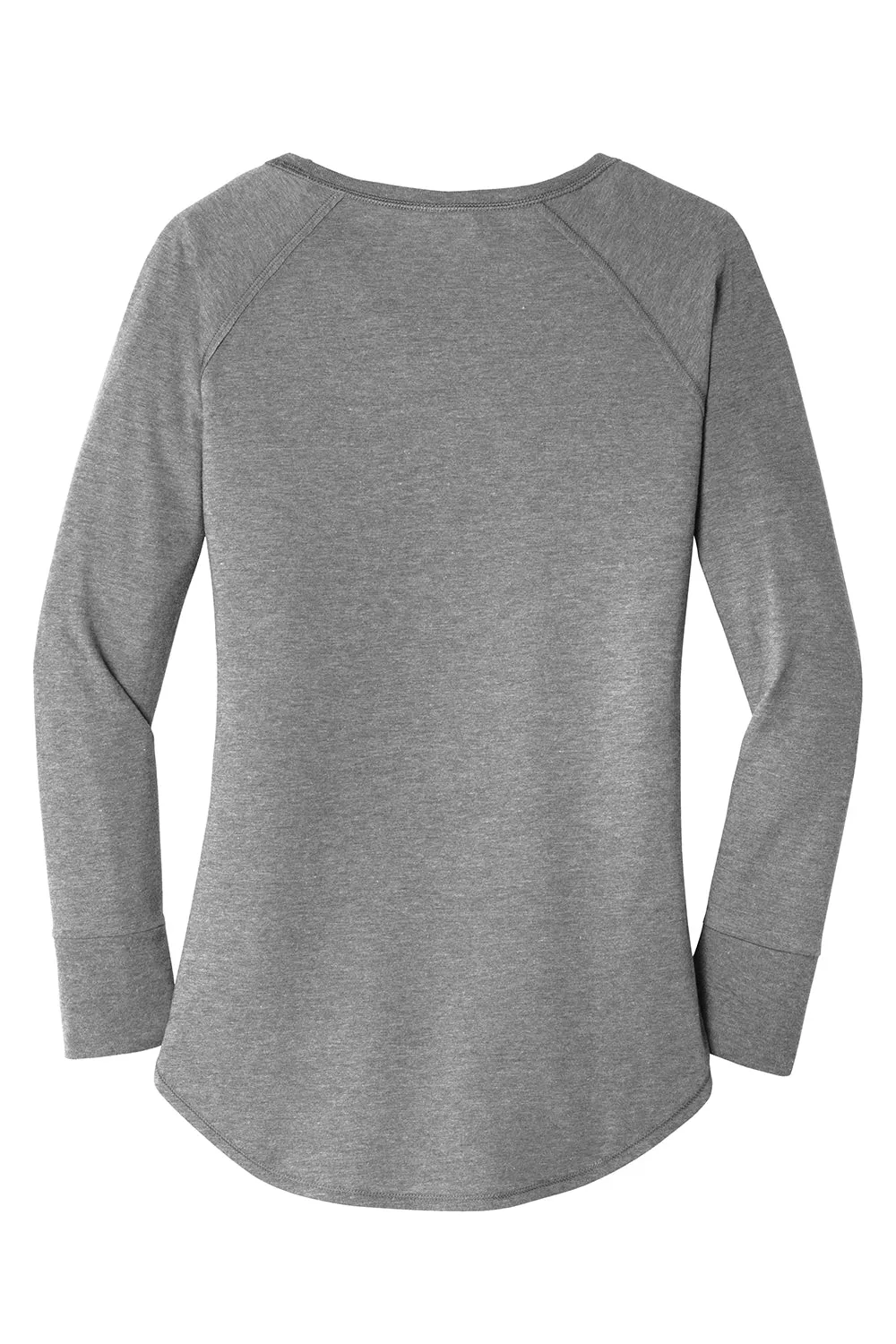 District Womens Perfect Tri Long Sleeve Crewneck T-Shirt - Grey Frost  Buy new Clothing District