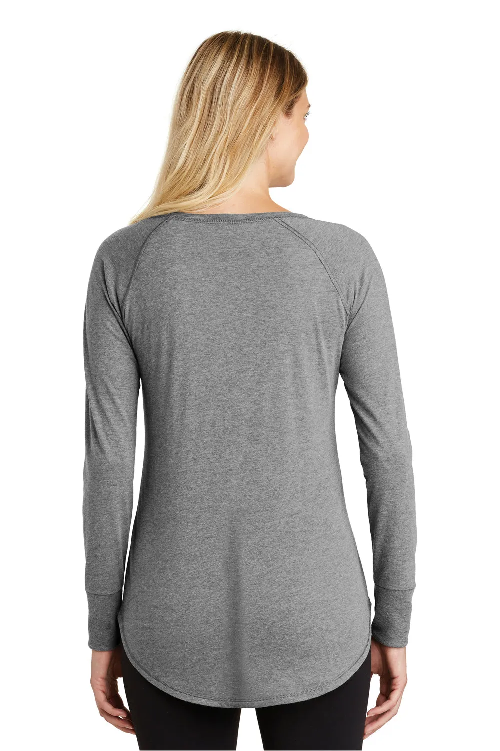 District Womens Perfect Tri Long Sleeve Crewneck T-Shirt - Grey Frost  Buy new Clothing District