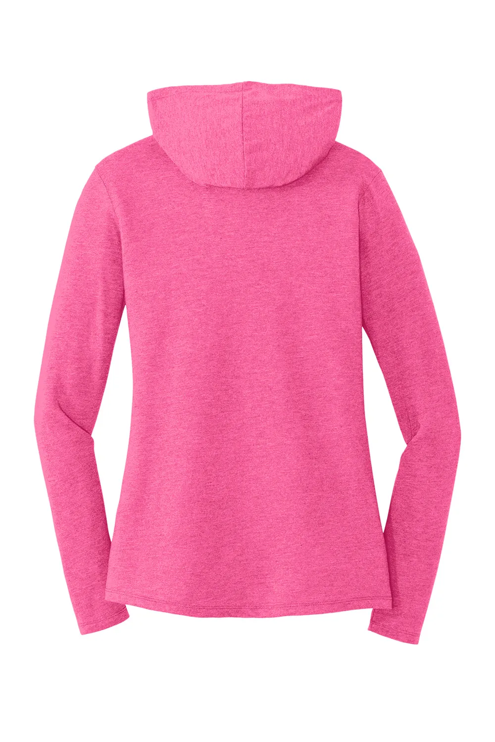 District Womens Perfect Tri Long Sleeve Hooded T-Shirt Hoodie - Fuchsia Pink Frost  Buy new Clothing District