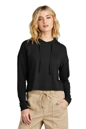 District Womens Perfect Tri Midi Hooded Sweatshirt Hoodie - Black  Buy new Clothing District