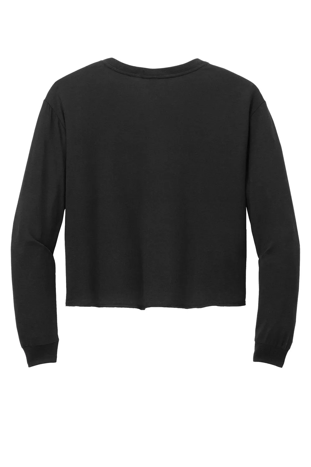 District Womens Perfect Tri Midi Long Sleeve Crewneck T-Shirt - Black  Buy new Clothing District
