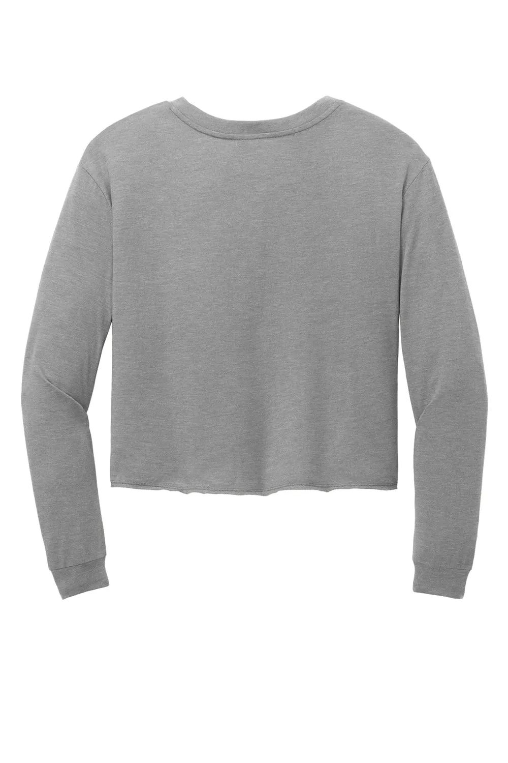 District Womens Perfect Tri Midi Long Sleeve Crewneck T-Shirt - Grey Frost  Buy new Clothing District