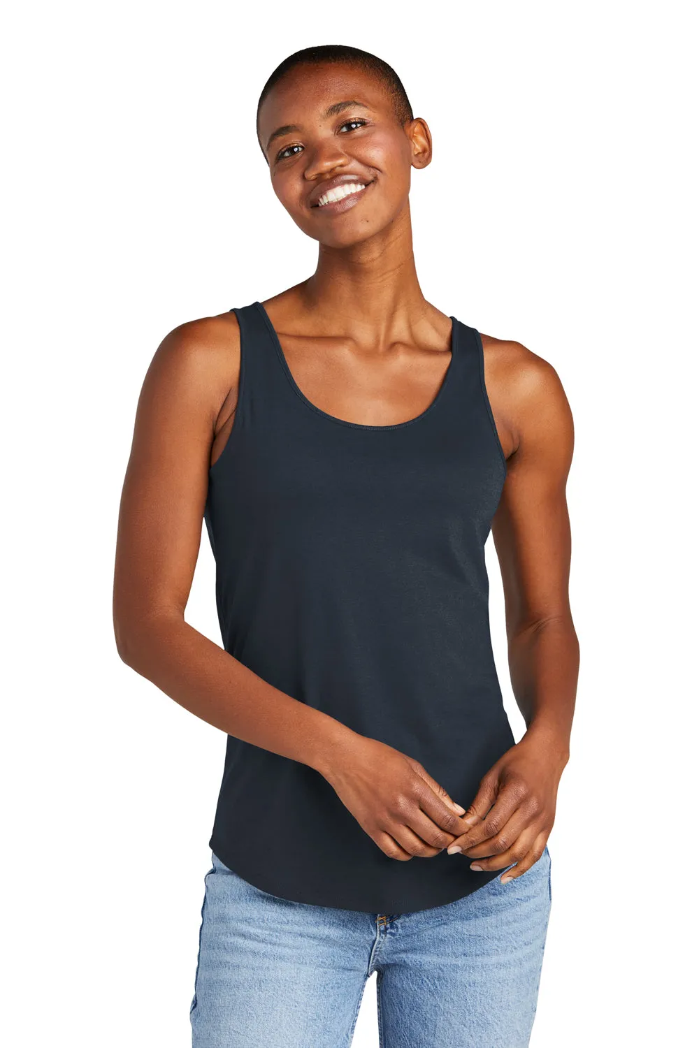 District Womens Perfect Tri Relaxed Tank Top - New Navy Blue  Buy new Clothing District