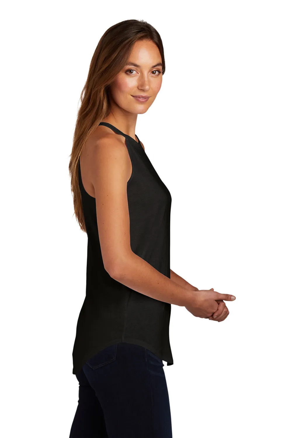 District Womens Perfect Tri Rocker Tank Top - Black  Buy new Clothing District