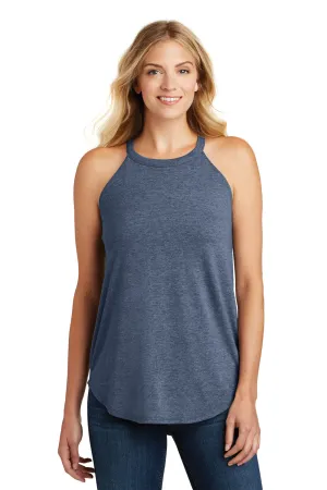 District Womens Perfect Tri Rocker Tank Top - Navy Blue Frost  Buy new Clothing District