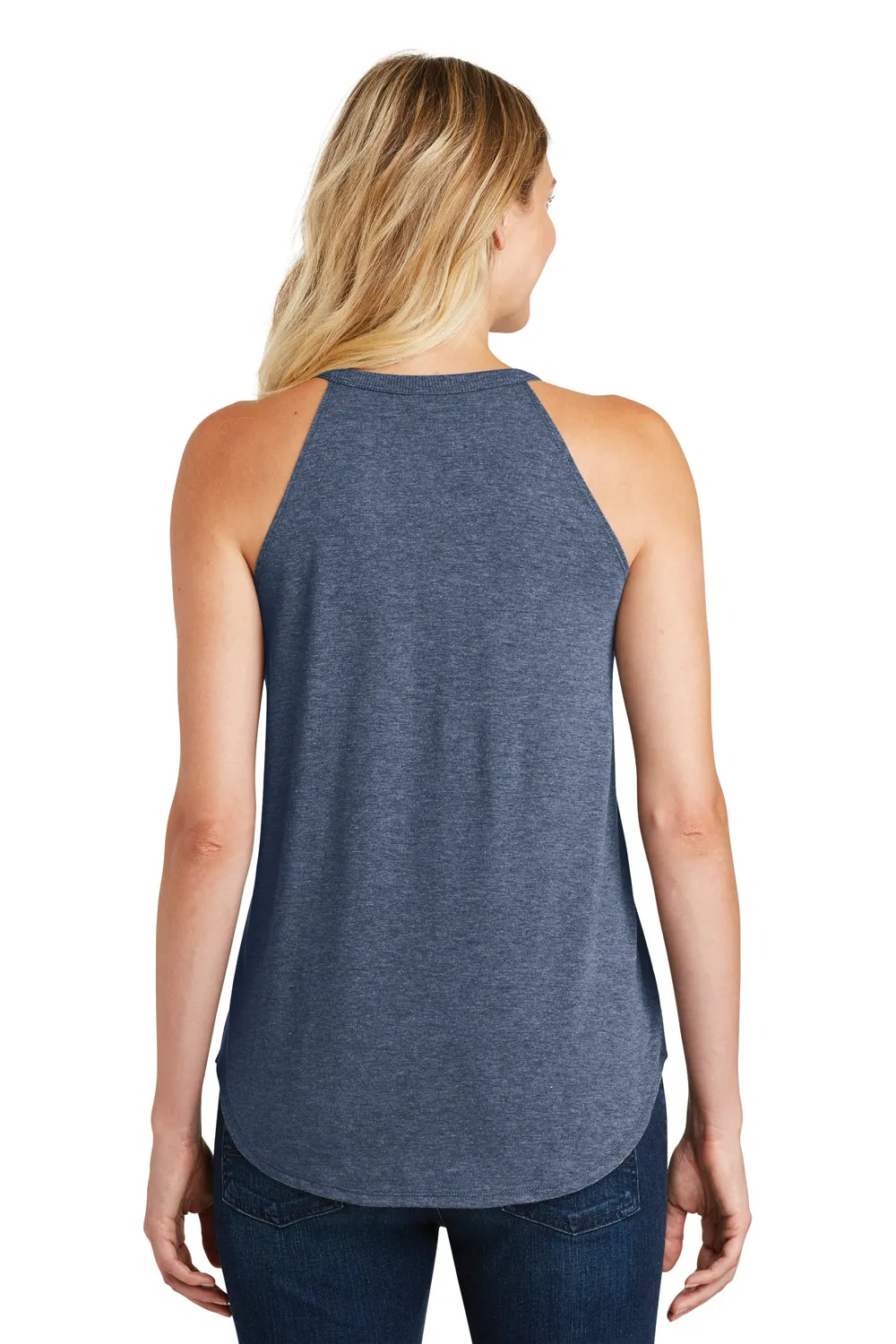 District Womens Perfect Tri Rocker Tank Top - Navy Blue Frost  Buy new Clothing District
