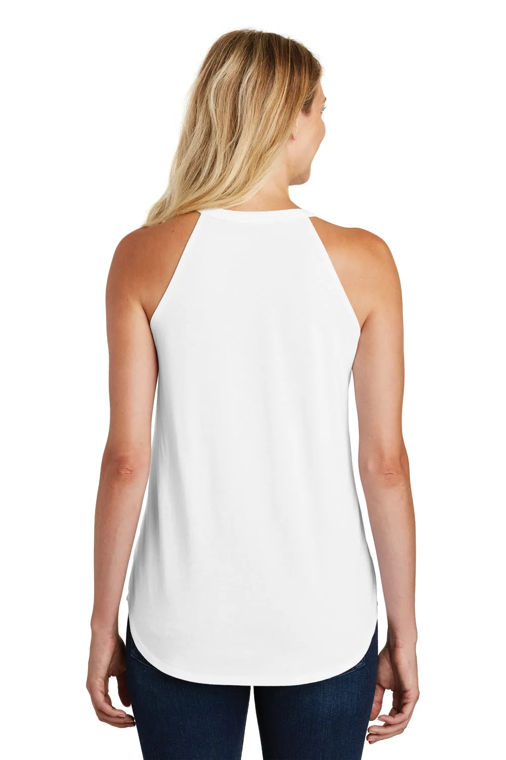 District Womens Perfect Tri Rocker Tank Top - White  Buy new Clothing District
