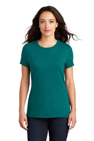 District Womens Perfect Tri Short Sleeve Crewneck T-Shirt - Heather Teal Blue  Buy new Clothing District
