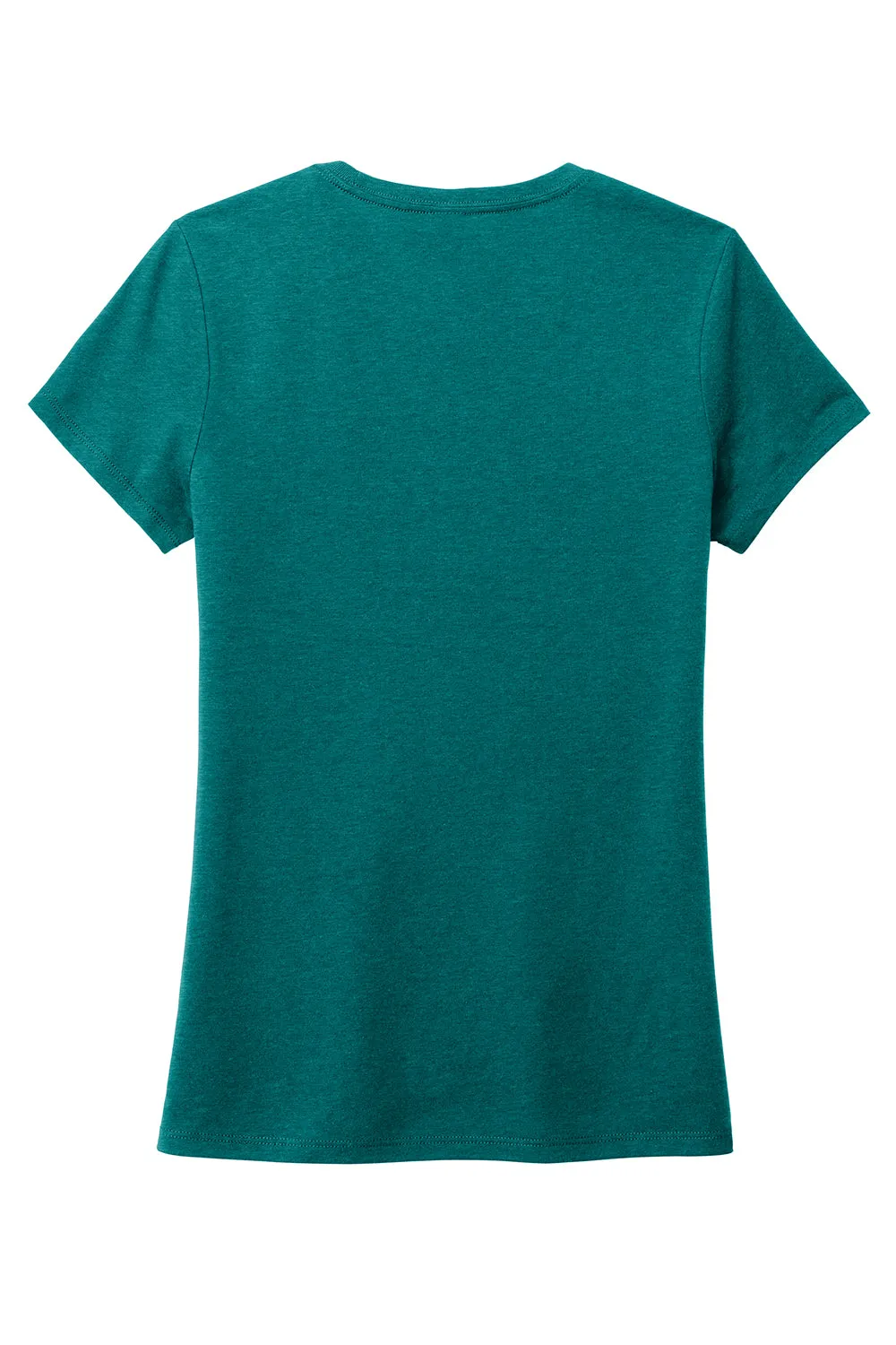 District Womens Perfect Tri Short Sleeve Crewneck T-Shirt - Heather Teal Blue  Buy new Clothing District
