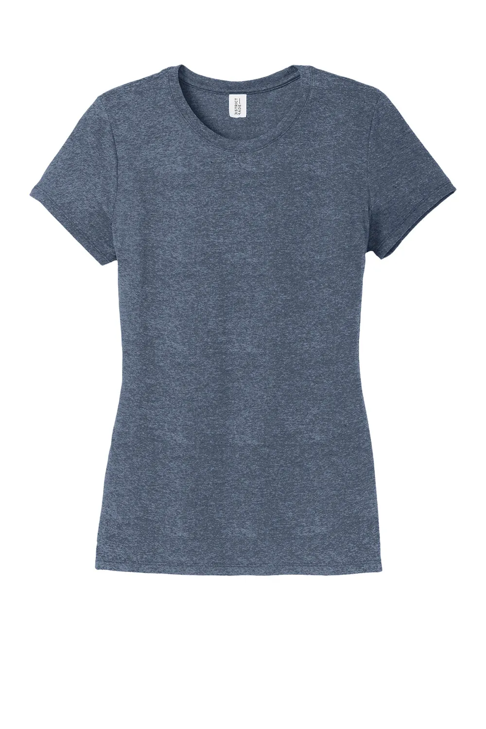 District Womens Perfect Tri Short Sleeve Crewneck T-Shirt - Navy Blue Frost  Buy new Clothing District
