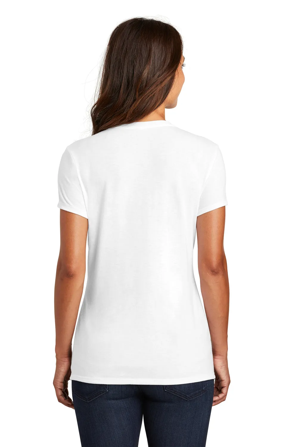 District Womens Perfect Tri Short Sleeve Crewneck T-Shirt - White  Buy new Clothing District