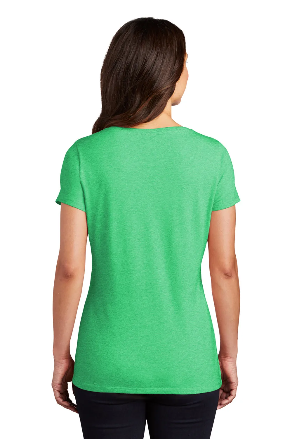 District Womens Perfect Tri Short Sleeve V-Neck T-Shirt - Green Frost  Buy new Clothing District