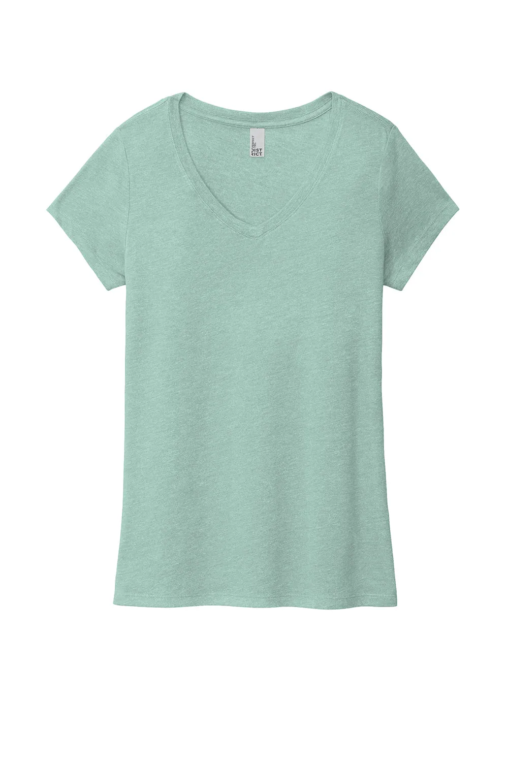 District Womens Perfect Tri Short Sleeve V-Neck T-Shirt - Heather Dusty Sage  Buy new Clothing District