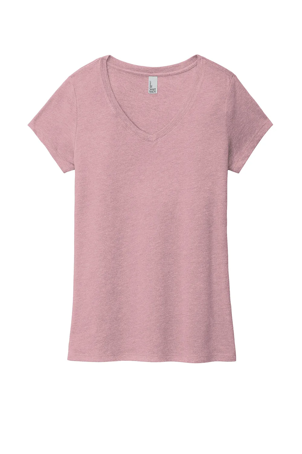 District Womens Perfect Tri Short Sleeve V-Neck T-Shirt - Heather Lavender  Buy new Clothing District