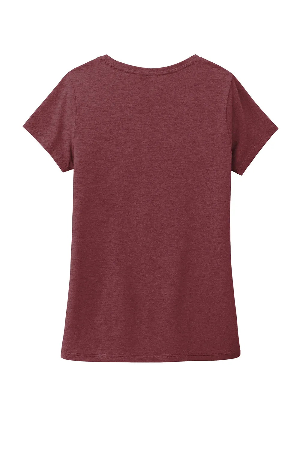 District Womens Perfect Tri Short Sleeve V-Neck T-Shirt - Maroon Frost  Buy new Clothing District