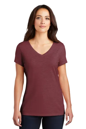 District Womens Perfect Tri Short Sleeve V-Neck T-Shirt - Maroon Frost  Buy new Clothing District