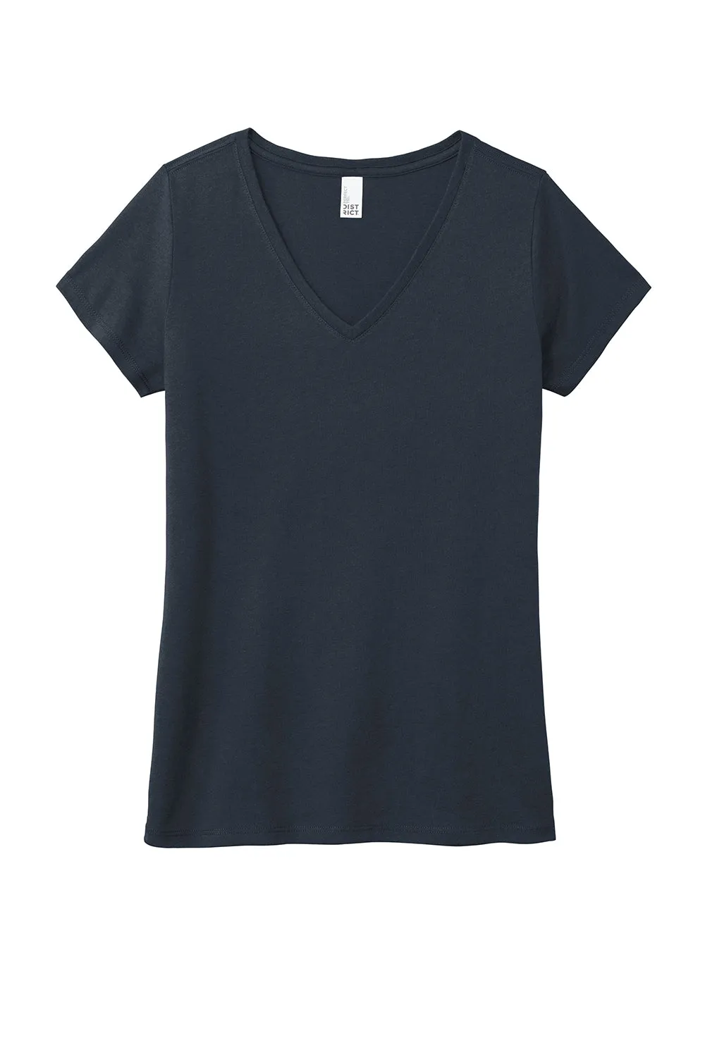 District Womens Perfect Tri Short Sleeve V-Neck T-Shirt - New Navy Blue  Buy new Clothing District