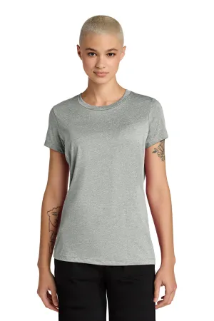 District Womens Perfect Weight CVC Short Sleeve Crewneck T-Shirt - Heather Light Grey  Buy new Clothing District