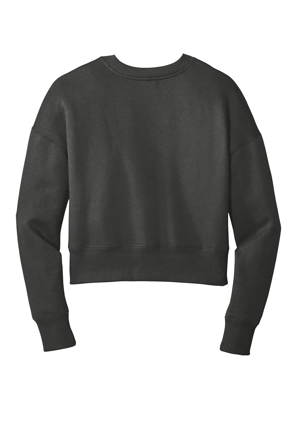 District Womens Perfect Weight Fleece Cropped Crewneck Sweatshirt - Charcoal Grey  Buy new Clothing District