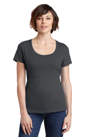District Womens Perfect Weight Short Sleeve Scoop Neck T-Shirt - Charcoal Grey - Closeout  Buy new Clothing District