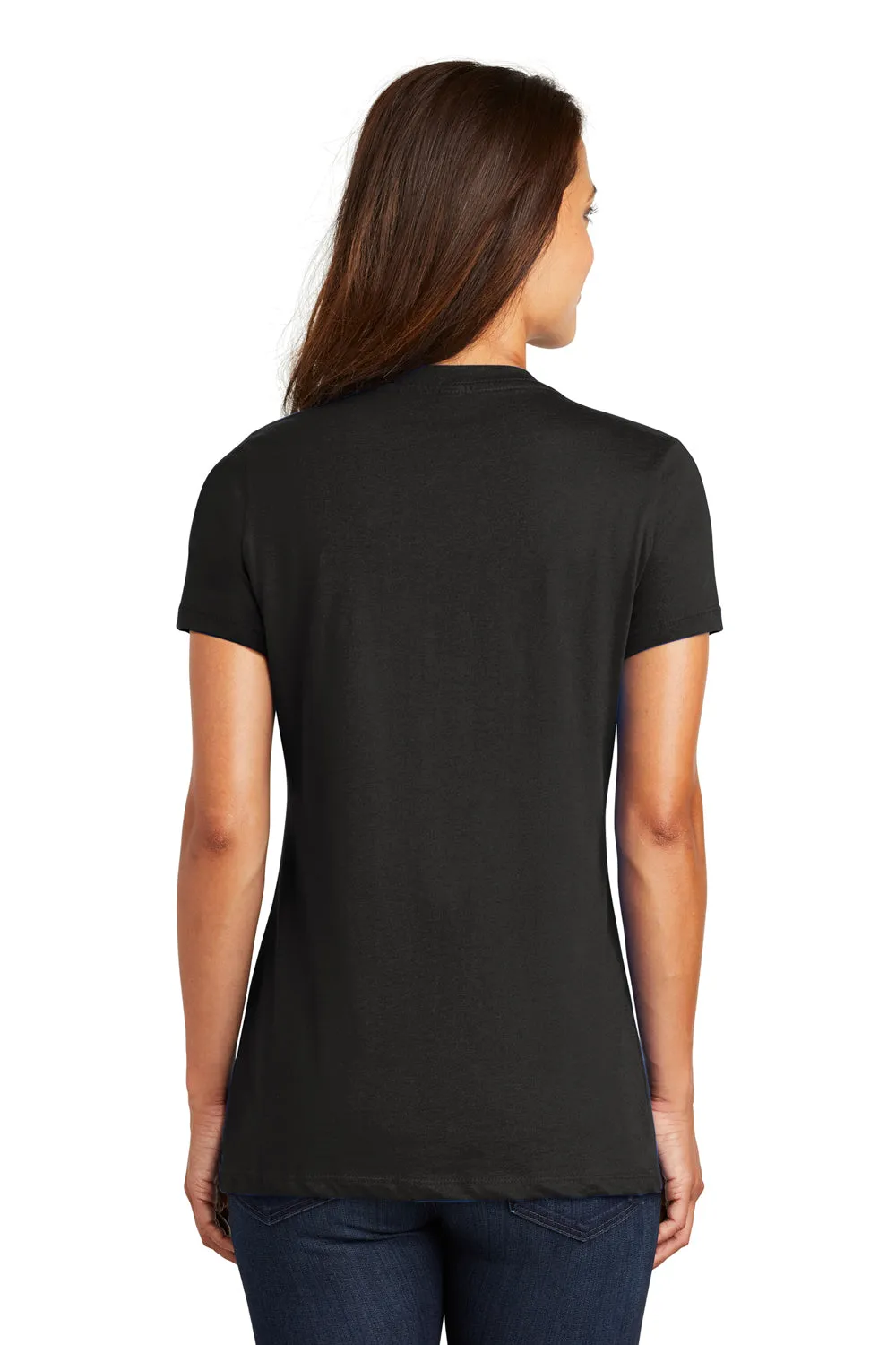 District Womens Perfect Weight Short Sleeve V-Neck T-Shirt - Jet Black  Buy new Clothing District