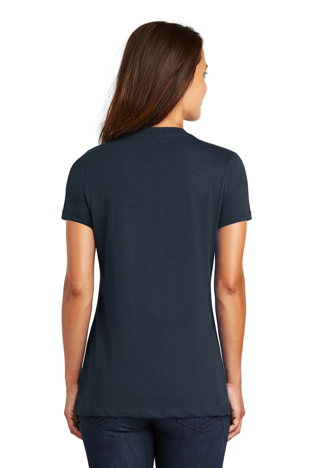 District Womens Perfect Weight Short Sleeve V-Neck T-Shirt - New Navy Blue  Buy new Clothing District