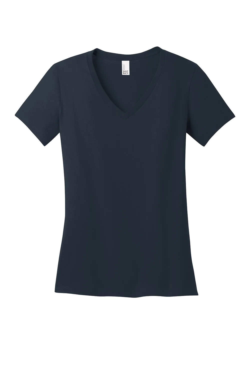 District Womens Perfect Weight Short Sleeve V-Neck T-Shirt - New Navy Blue  Buy new Clothing District