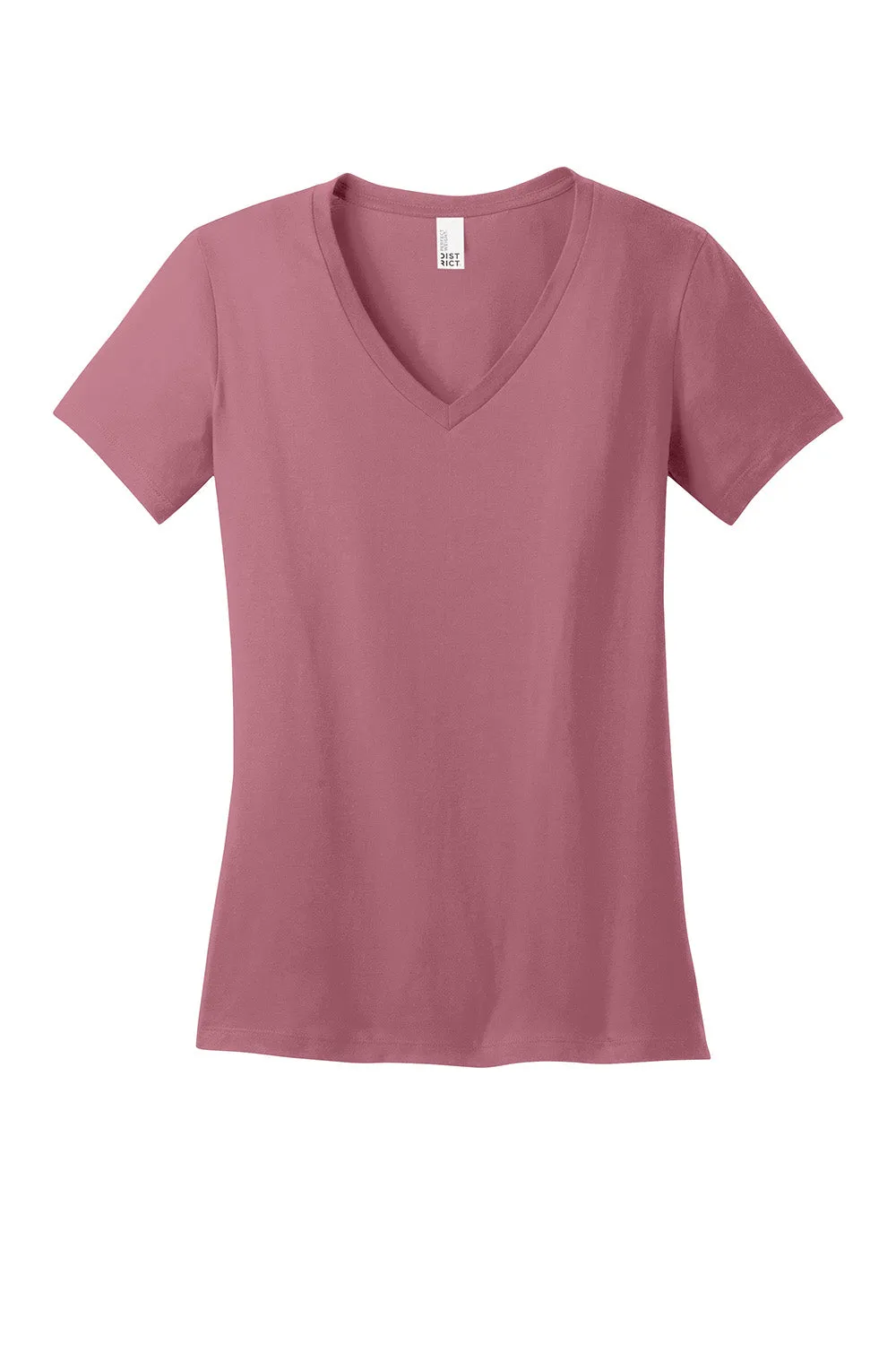 District Womens Perfect Weight Short Sleeve V-Neck T-Shirt - Orchid Haze  Buy new Clothing District