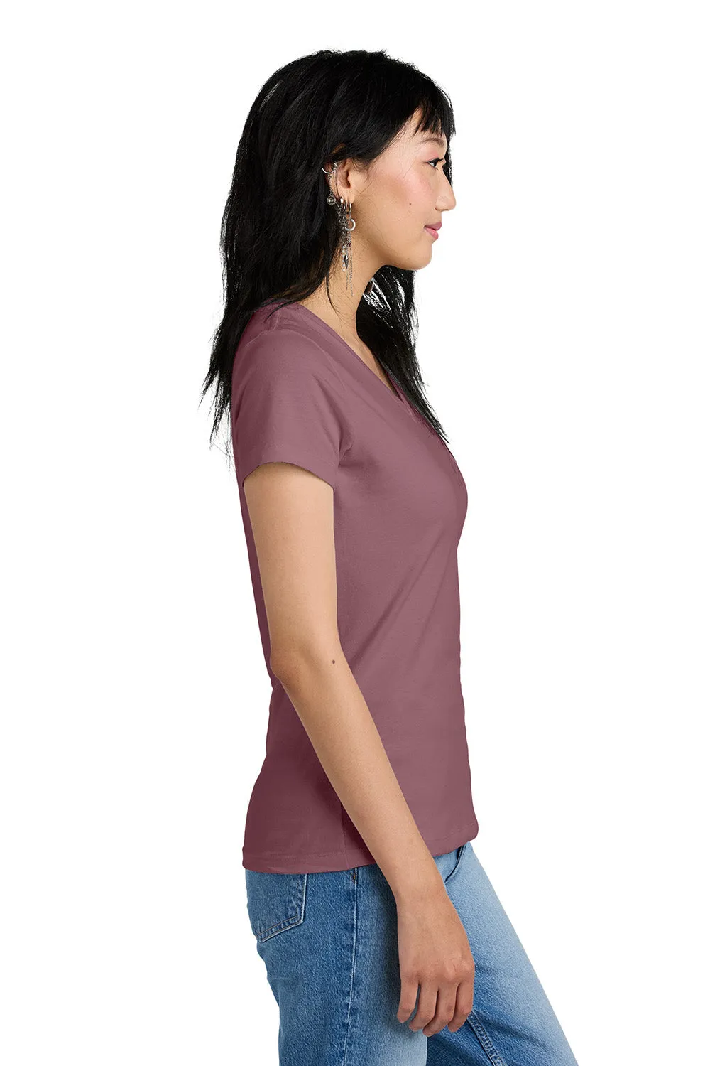 District Womens Perfect Weight Short Sleeve V-Neck T-Shirt - Orchid Haze  Buy new Clothing District