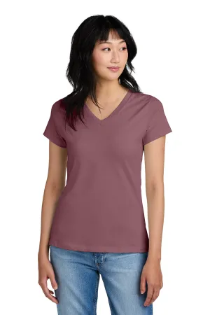 District Womens Perfect Weight Short Sleeve V-Neck T-Shirt - Orchid Haze  Buy new Clothing District