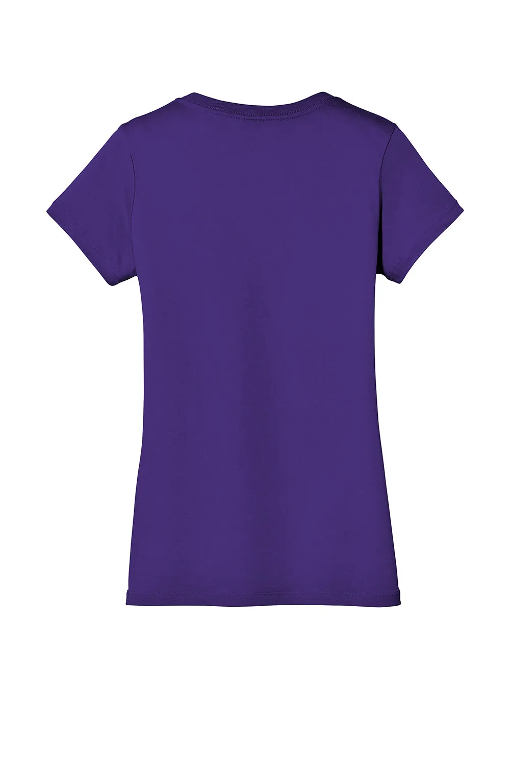 District Womens Perfect Weight Short Sleeve V-Neck T-Shirt - Purple - Closeout  Buy new Clothing District