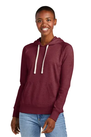 District Womens Re-Fleece Hooded Sweatshirt Hoodie w/ Pouch Pocket - Heather Maroon  Buy new Clothing District