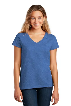 District Womens Re-Tee Short Sleeve V-Neck T-Shirt - Heather Blue  Buy new Clothing District