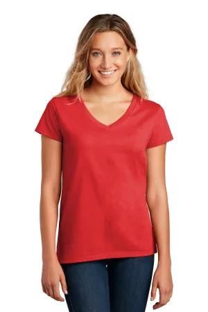 District Womens Re-Tee Short Sleeve V-Neck T-Shirt - Ruby Red  Buy new Clothing District