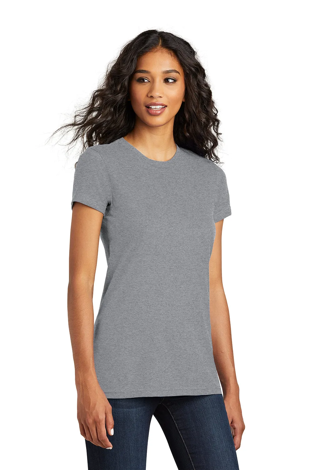 District Womens The Concert Short Sleeve Crewneck T-Shirt - Heather Grey  Buy new Clothing District