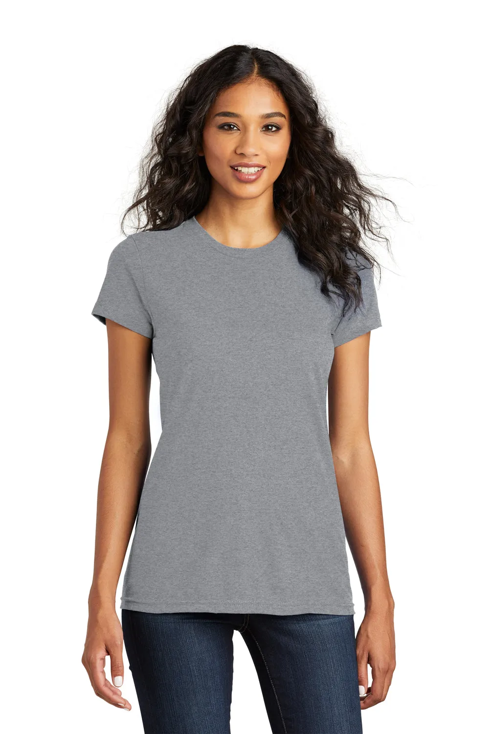 District Womens The Concert Short Sleeve Crewneck T-Shirt - Heather Grey  Buy new Clothing District